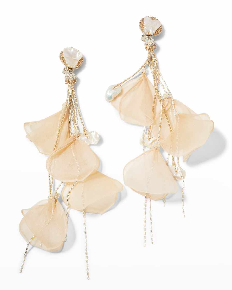 White Pearl Drop Earrings